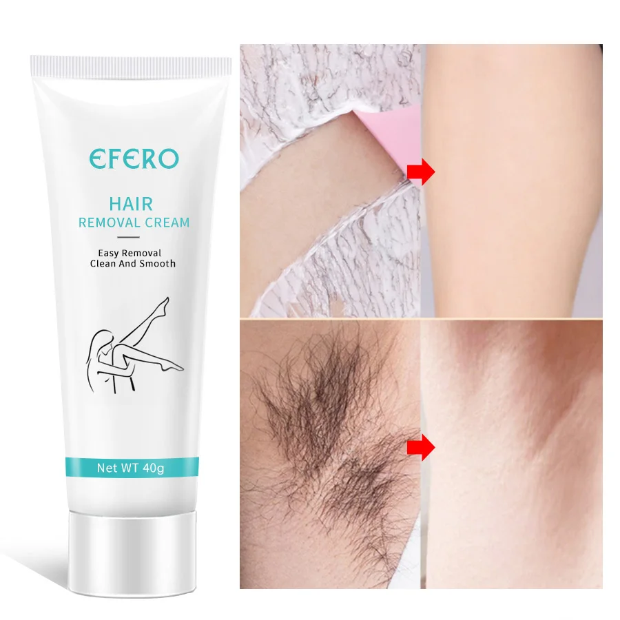EFERO Painless Hair Removal Cream Face Hair Removal Cream For Women Men Shaving & Hair Removal Depilatory Underarm Cream 40G
