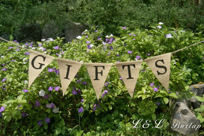 Regalos de Arpillera Bandera, regalos Signo, rústica Decoración de La