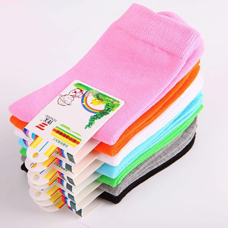 Children Socks Cotton 4 pairs Spring&Autumn Girls Boys Kids 1-9 year