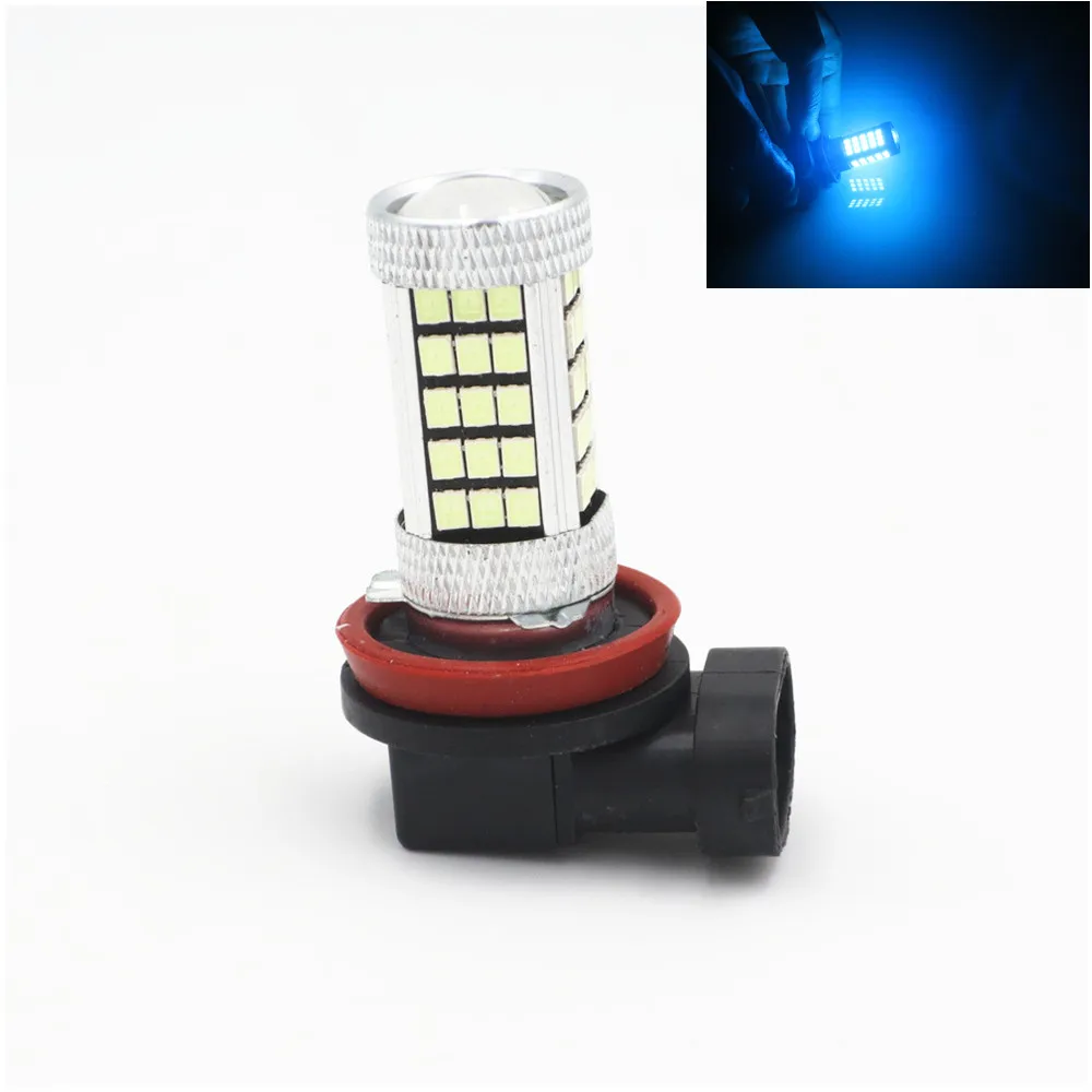 

H11 H8 Ice Blue 63 66 SMD Projector Chips LED Bulbs Car Driving Fog Lights Lamp 12V