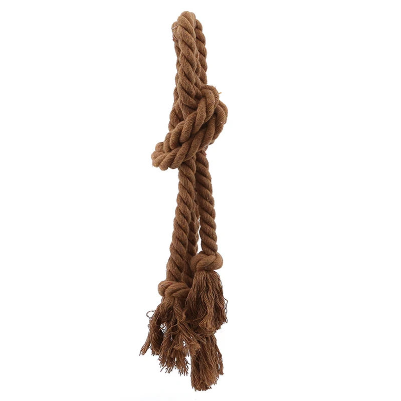2 шт. длина 80 см толстые линии скрученные декоративные шнур-ноги хлопок натуральные мешки с веревкой занавес пряжки ремни завязывание - Color: Brown