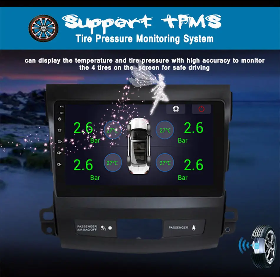 Best IPS RAM 4g Octa Core Android 7.1 Car DVD Player For Mitsubishi Outlander 06-2013 Headunit GPS Navigation 2 Din Car Stereo Radio 5