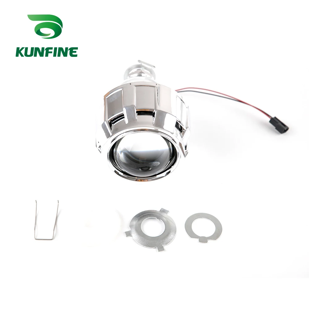 Billig KUNFINE 2 teile los 2,5 inch Bi Xenon HID Projektor Objektiv auto high low strahl für auto scheinwerfer halogen oder xenon birne