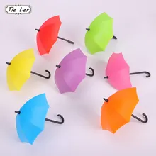 3 шт., милый креативный настенный стикер в форме зонта, s ключ, вешалка, декоративный держатель, настенный крючок, для кухни, ванной комнаты, 3D стикер на стену