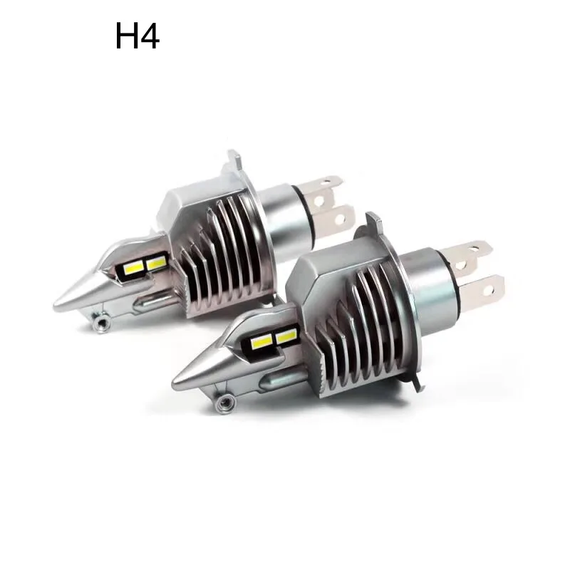 2 шт 12 V-24 V Мини H4 9003 HB2 50 Вт 10000LM 6000K радиопомех ошибка светодиодный автомобилей головной светильник лампы Супер яркий белый светильник лампочка