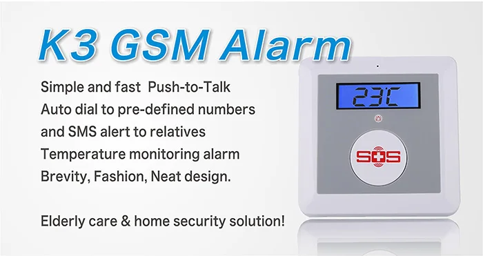 K3 GSM alarm elderly SOS alarm 01