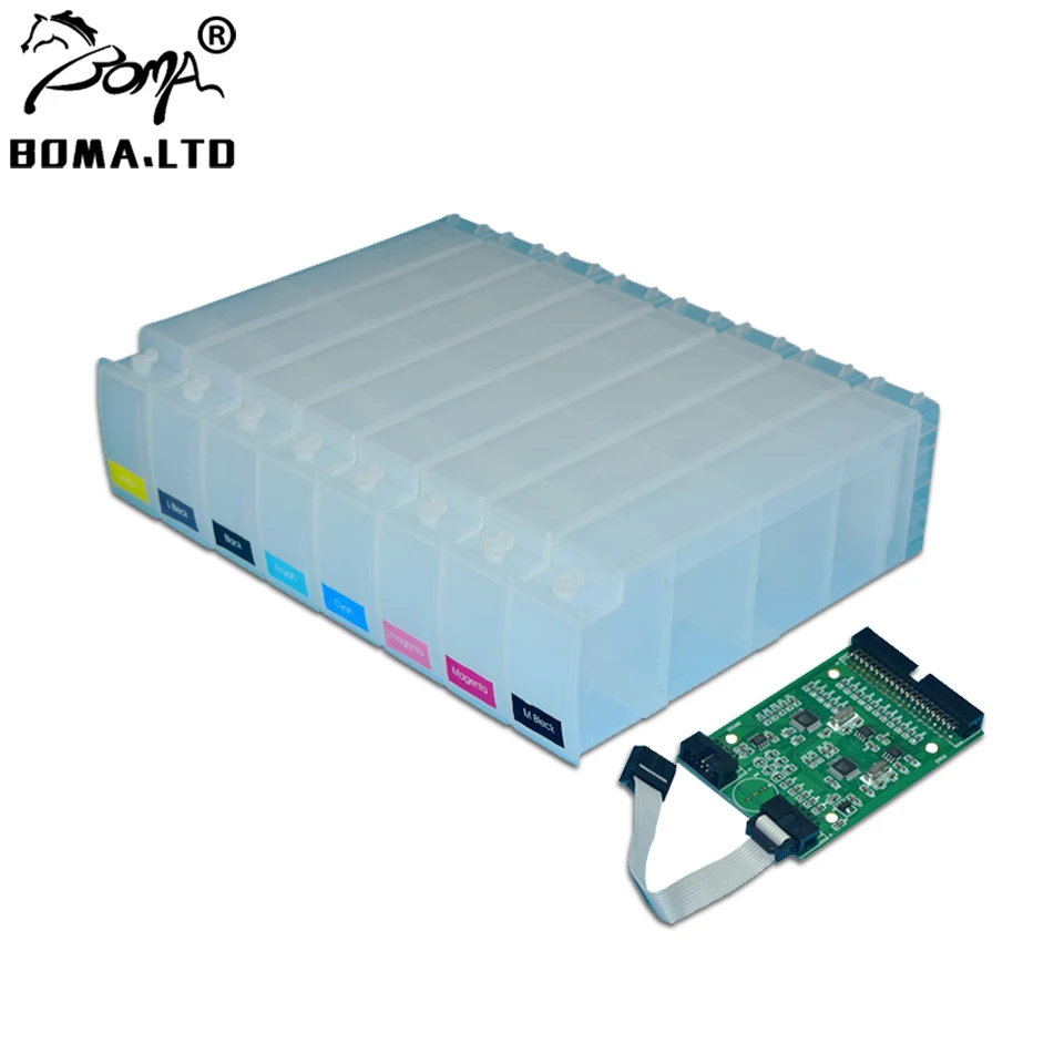 

BOMA.LTD Refill Ink Cartridge For HP Designjet Z6100 HPZ6100 HP91 Permanent Chip Decoder