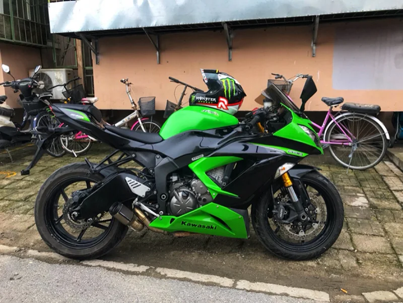 Для Kawasaki Ninja ZX6R ZX636 мотоцикл выхлоп без шнуровки Escape глушитель наконечник ссылка подключения раздел полный трубы