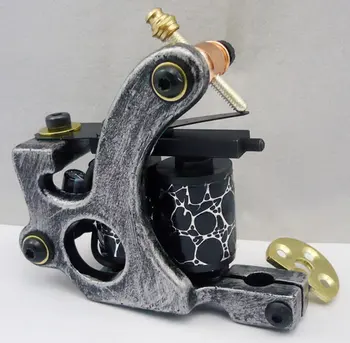 

UPTATSUPPLY Up Top Selling New Hand-assembled Cast Iron Tattoo Machine 10 Laps Coils Handmade Tattoo Gun For Liner Shader
