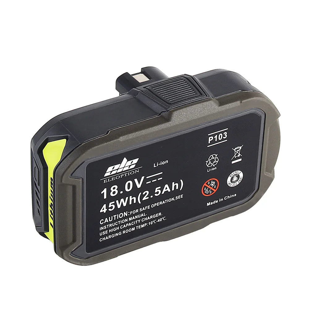 2x18 V 2500mAh литий-ионная аккумуляторная батарея для Ryobi RB18L25 One Plus для электроинструментов Замена P103, P104, P105, P108