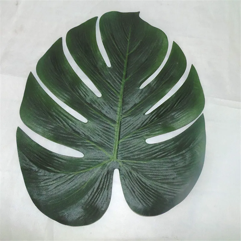 

12Pcs Artificial Tropical Palm Leaves Simulated Turtle Leaf Artificial Plants Jungle Beach Theme Summer Wedding Decor DIY.Q
