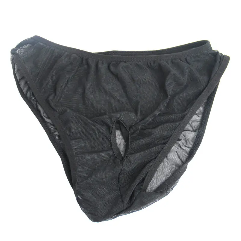 BDSM Sexy Silk Strong Man Penis Hole Gstrings Translucent Pant Bandoge Thong Handjob Sex Game For Man Toys Sex Product Role Play -