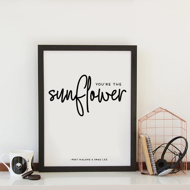 song lyrics poster print