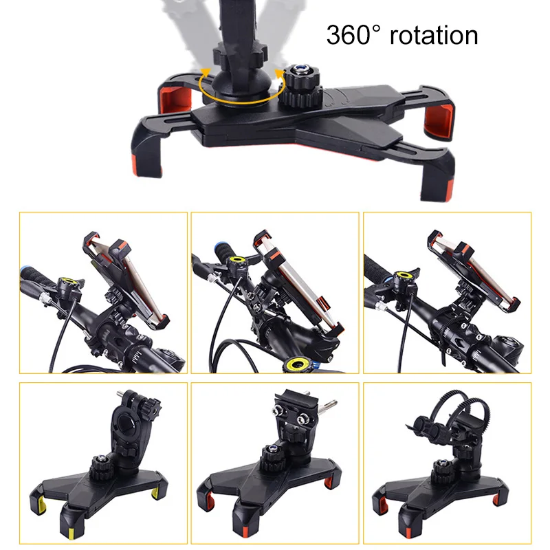 

Newly 360 Rotating Rotation Bicycle Phone Holder Upgraded MTB Bike Holder Support Stand Adjustable Phone BFE88