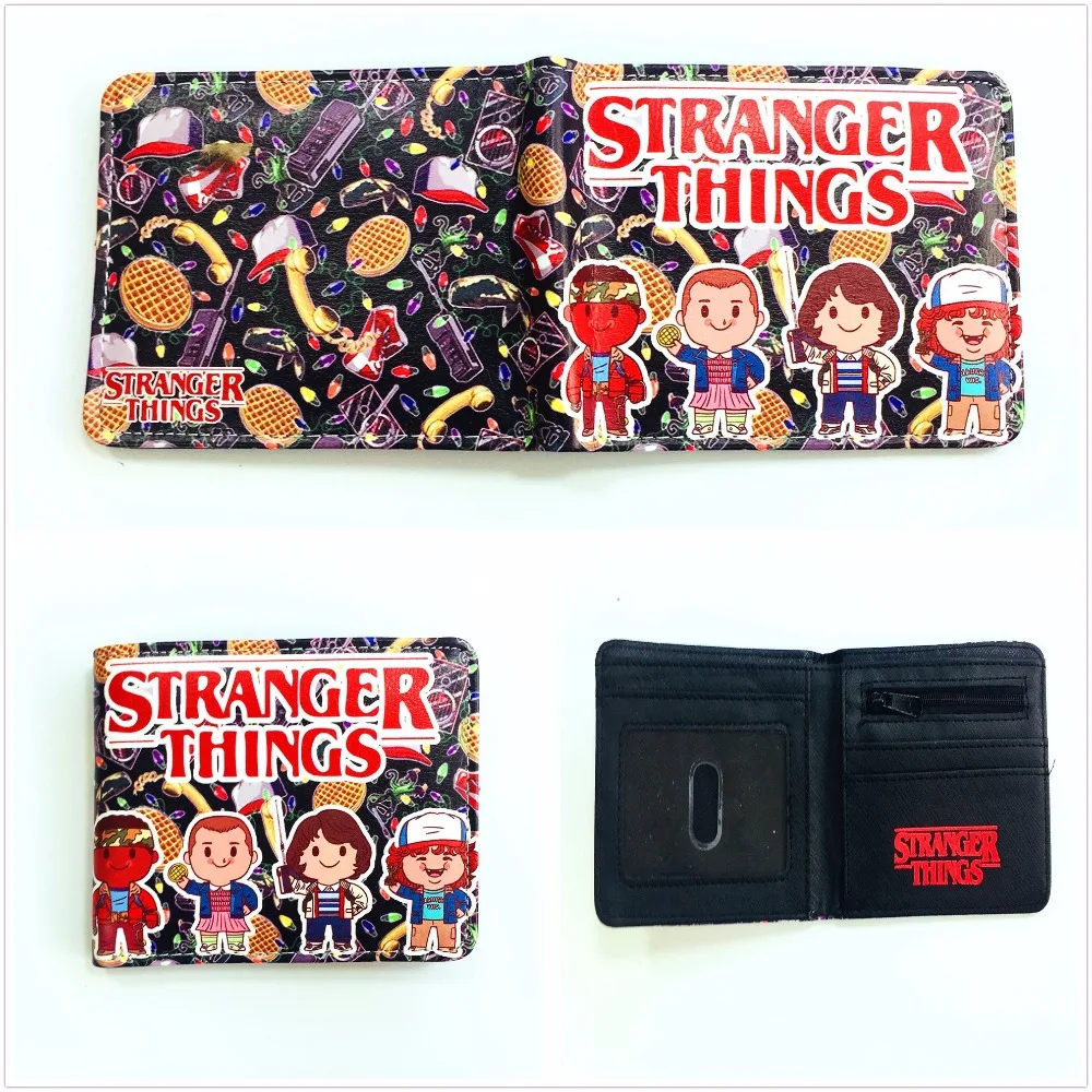 

Anime Cartoon Stranger Things Wallet Credit Card Holder Wallet Bi-fold Short PU Leather Purse W1083Q