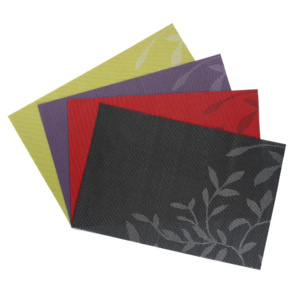 4 Pcs/lot Durable PVC Placemats Slip-Resistant Pad Table Dinner Mats Weave Washable Dining Bowl dish PlaceMat for Kitchen cafe