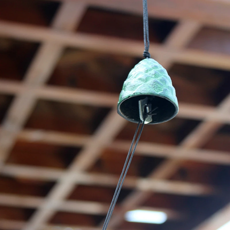 Японский Furin Wind Chime Nambu чугунный ивачу темно-зеленый сосновый конус на удачу подарок украшение дома