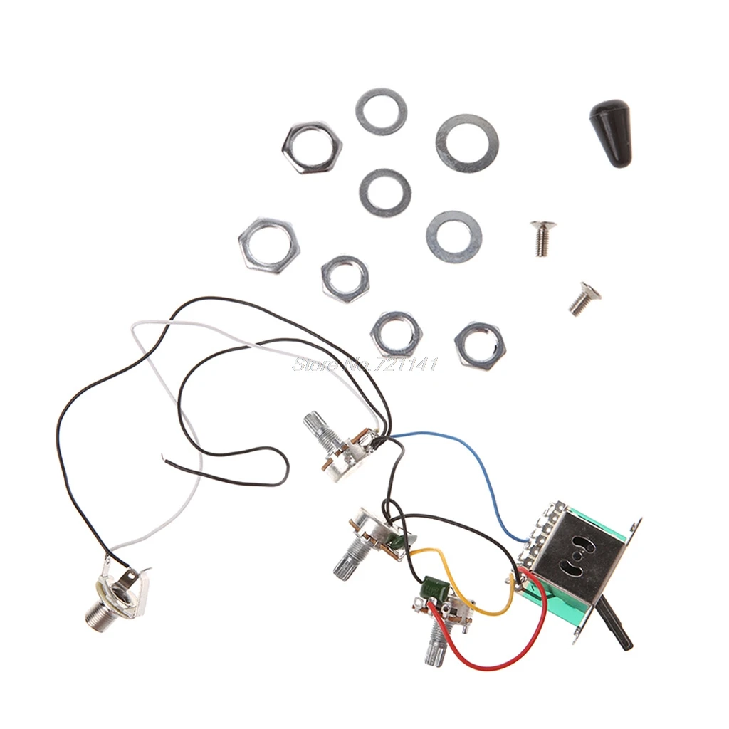 

ST Electric Guitar Circuit Wiring Harness 5 Ways Switch Potentiometers 2V1T1J A500K B500K Dropship