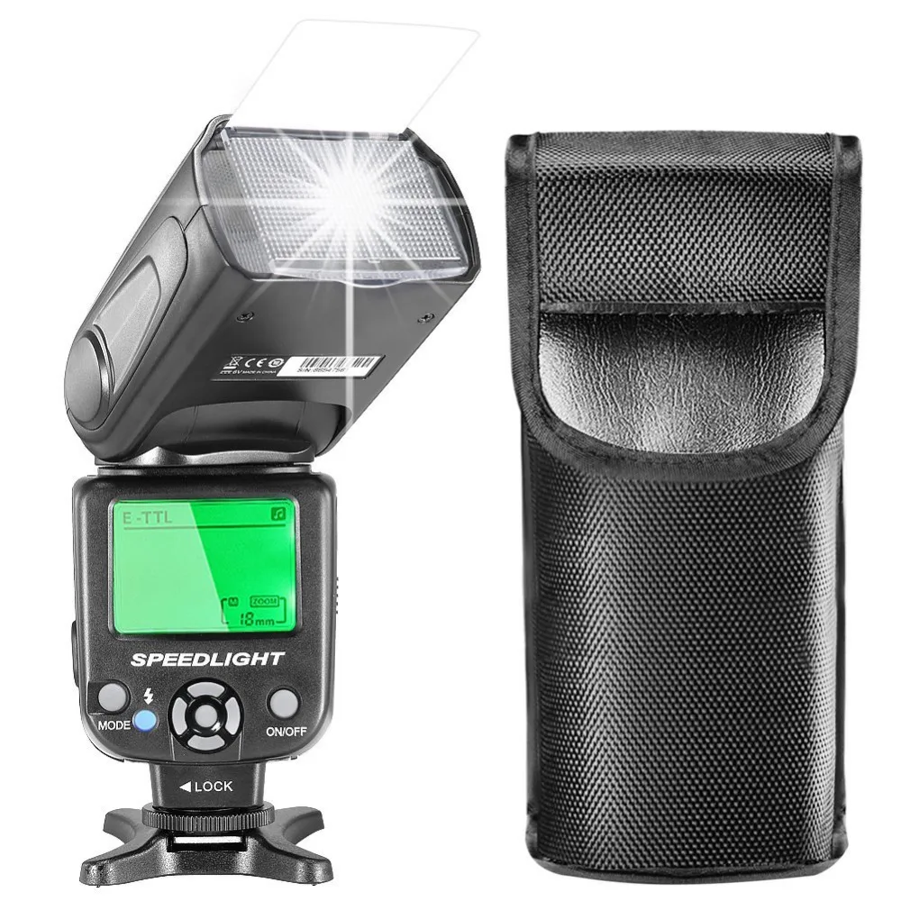 Neewer E TTL Speedlite Flash LCD Display Hard Diffuser+Protecting Bag