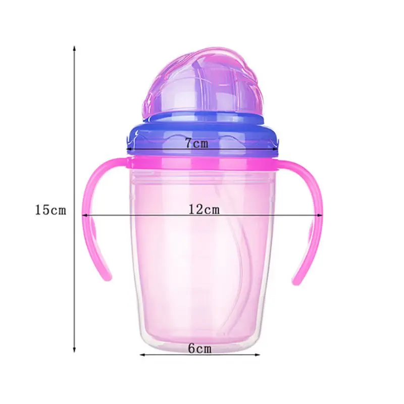230 мл детские бутылочки для кормления чашки двойной гидроизоляции горячей воды бутылочка для кормления Младенческой тренировочные с
