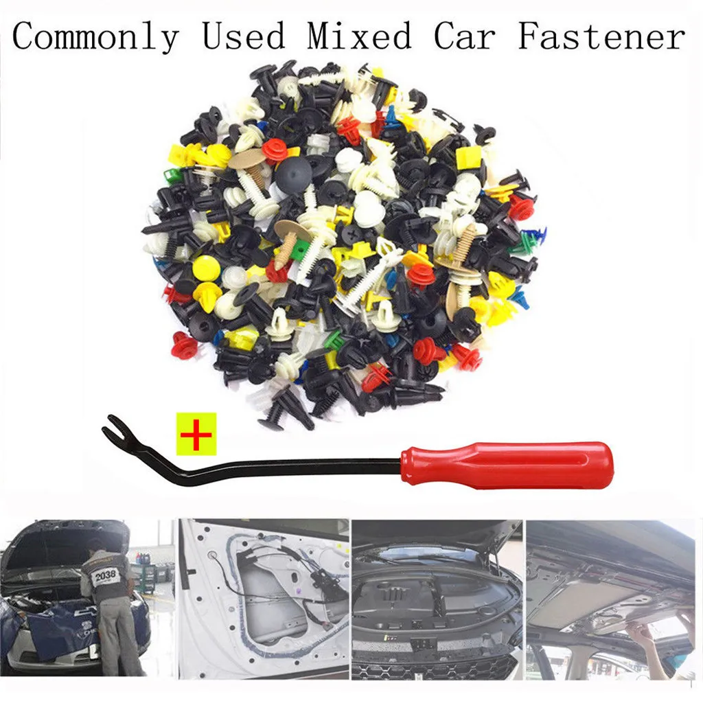 

Fastener Clip Car Push Pin Mixed Door Trim Panel Clip 500Pcs Fastener Bumper Rivet Retainer for fitting side skirts bumpers