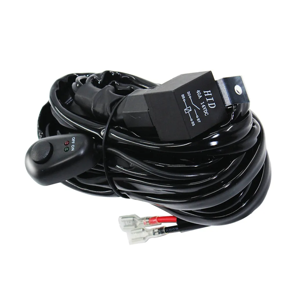 Car LED Light Bar Power Switch & Relay Wiring Kit 12V For LED Light Bar