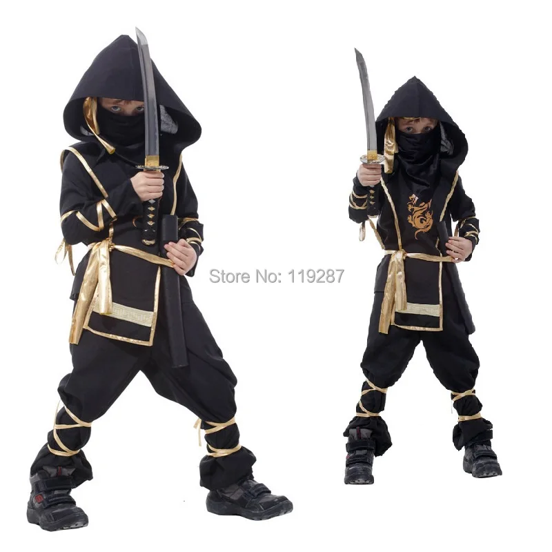 

Hot! Fantasia Martial Ninja Reaper Halloween Cosplay costume Children Warrior Costumes Stage Suit Boy Kids Swordsma Costume