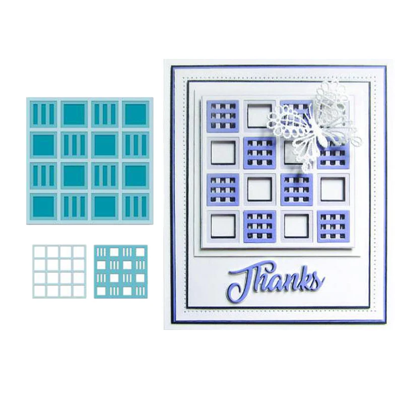 

Rectangle Lattice Metal Cutting Dies Stencils for DIY Scrapbooking Album Stamp Card Embossing New 2019 Die Cut