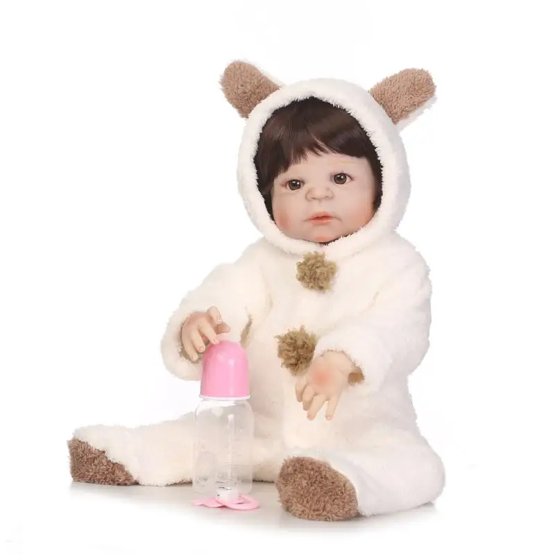 

2018 new arrival princess american girl doll 56 cm Full silicone reborn dolls baby alive born Dolls girls toys plush brinquedos