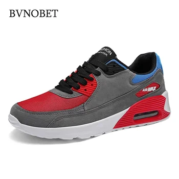 

BVNOBET Spring And Autumn Men's Shoes Sports Casual Men'S Shoes Leather Lace-Up Air Cushion Men Shoes Large Size Mannen Schoenen