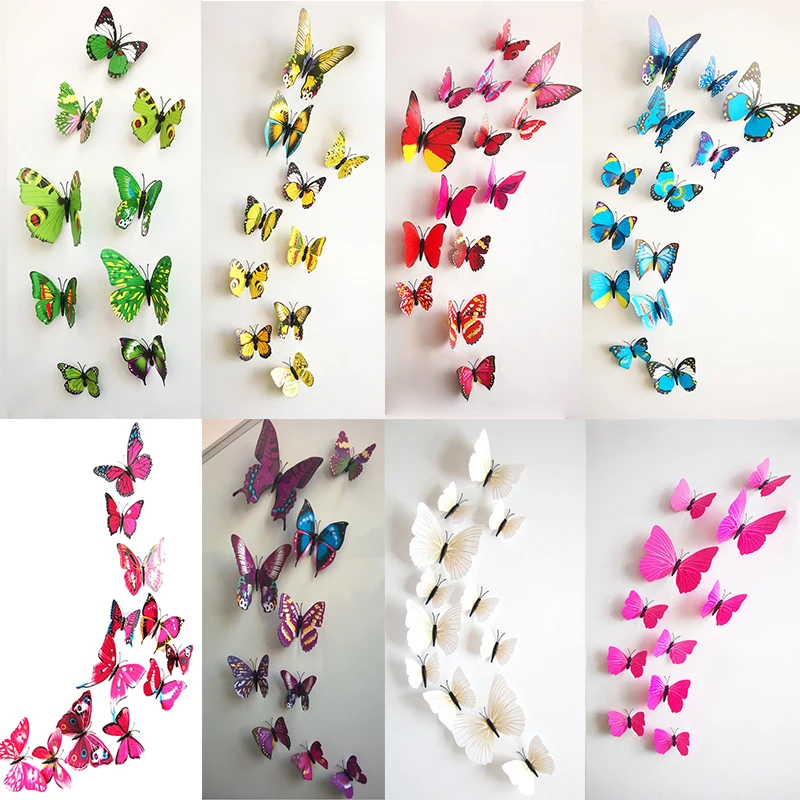 12 قطعة/المجموعة فراشة ملصقات جدار 3D الفراشات الملونة البولكا نقطة نوم غرفة المعيشة المنزل Fridage الديكور دروبشيبينغ 12 قطعة/المجموعة فراشة ملصقات جدار 3D الفراشات الملونة البولكا نقطة نوم غرفة المعيشة المنزل Fridage الديكور دروبشيبينغ