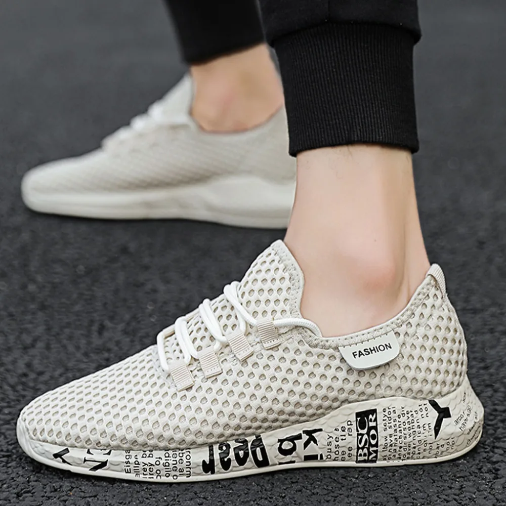2019 Summer men's flying woven mesh breathable sports shoes platform lightweight non-slip comfort sneakers homens for male 40J14 (16)