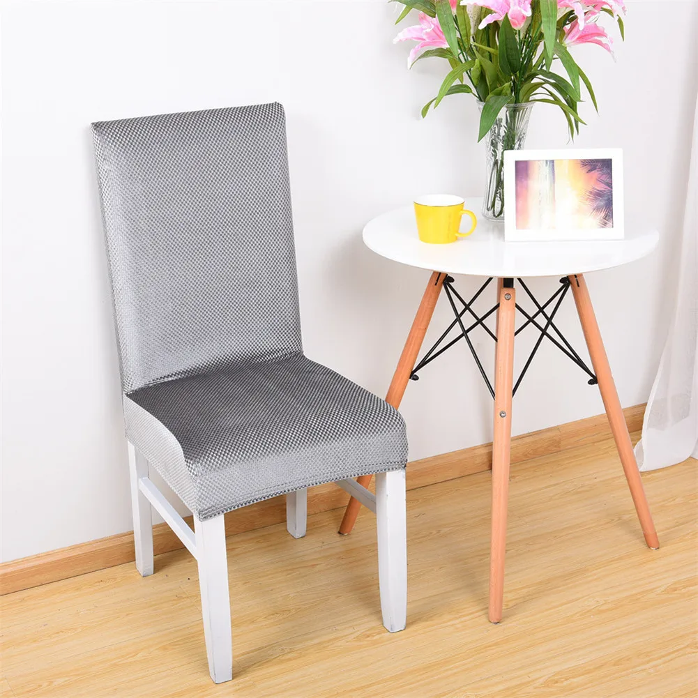 Thicken Solid Stretch Dining Chair Cover Spandex Decoration Covering Office Banquet Hotel Chair Covers Home Decor Slipcover