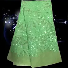 Item No.SSN20 pretty paterrn high quality african tulle lace fabric with sequins for wedding free shipping by DHL