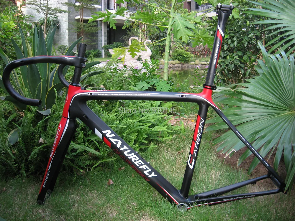 

New Arrival ! Free Shipping !! 2019 Lighter Carbon Road Bike Frame Red/Black/White