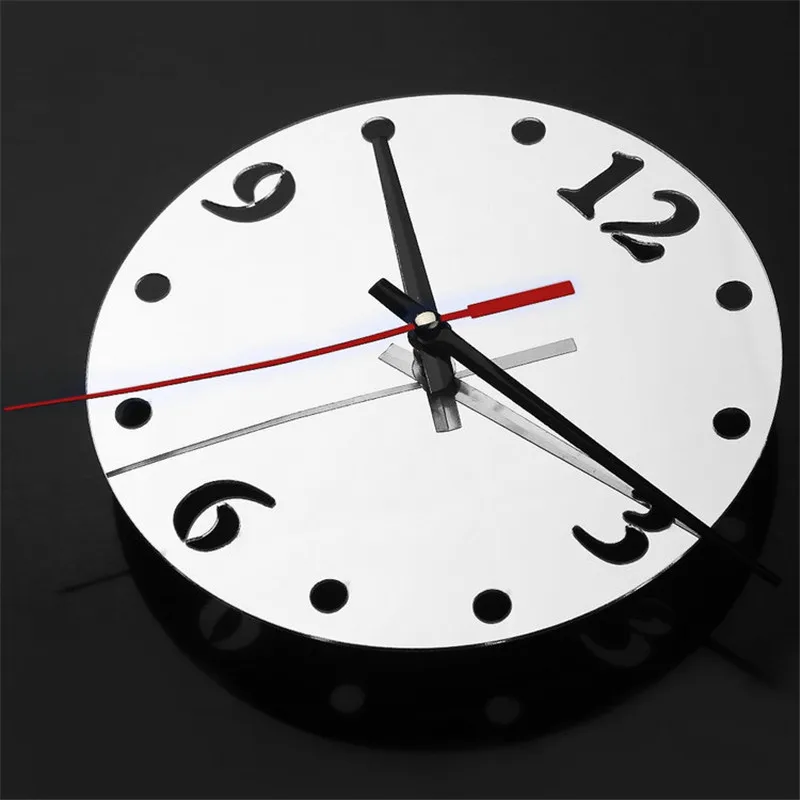 Big flower wall clock modern design luxury mirror wall clock 3d crystal mirror wall clocks best gift! Free shipping!