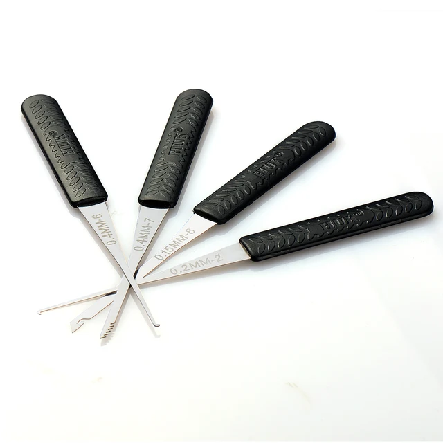 12 PCS Cutaway Transparent Copper Lock +Fold Pick Tool Broken Key Remove Auto Locksmith Tool Key For Locksmith