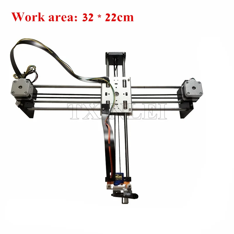 

DIY Smart Writing Drawing Robot Mini XY 2 Axis CNC Pen Plotter Machine Advanced Toy Stepper Motor Drive Inkscape 32x22cm