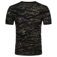 Лидер продаж, мужские летние камуфляжные футболки с короткими рукавами и круглым воротником, Клубные мужские тонкие походные футболки четырех цветов
