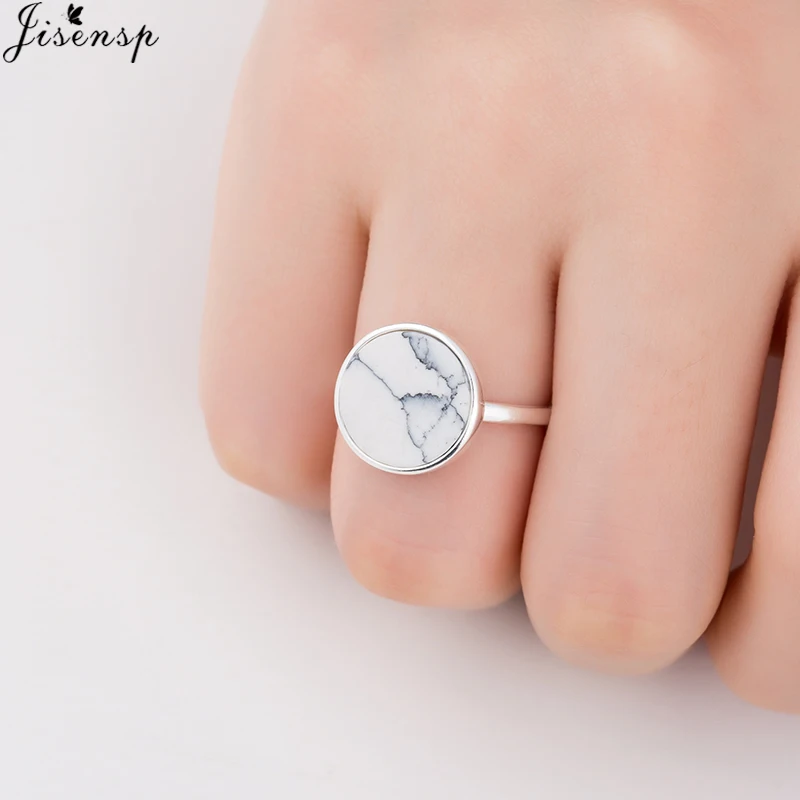 Jisensp Vintage Opal кольца для Для женщин вечерние подарки модные стразы каменные кольца в стиле панк большое круглое кольцо Горячая Для мужчин ювелирные изделия