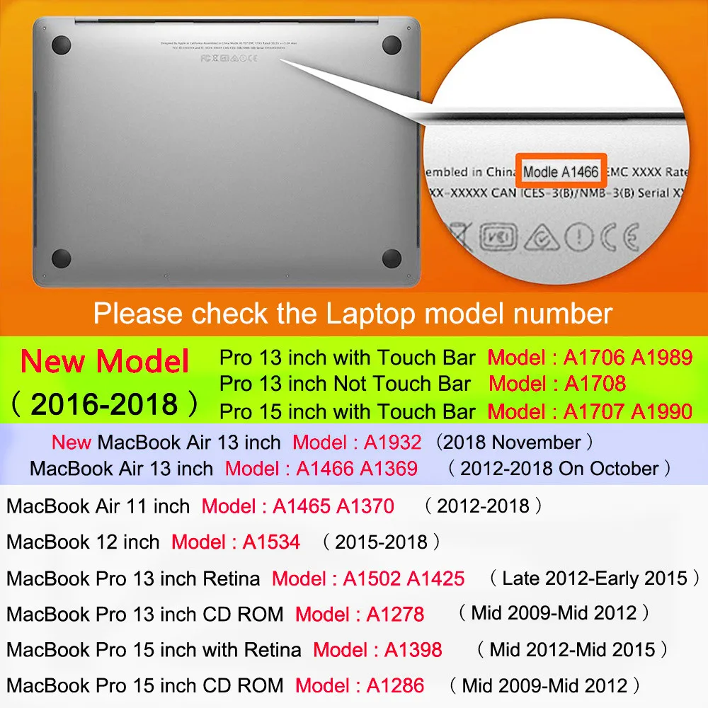 2018 чехол для ноутбука Apple MacBook Air Pro Retina 11 12 13 15 mac book New дюймов с сенсорной
