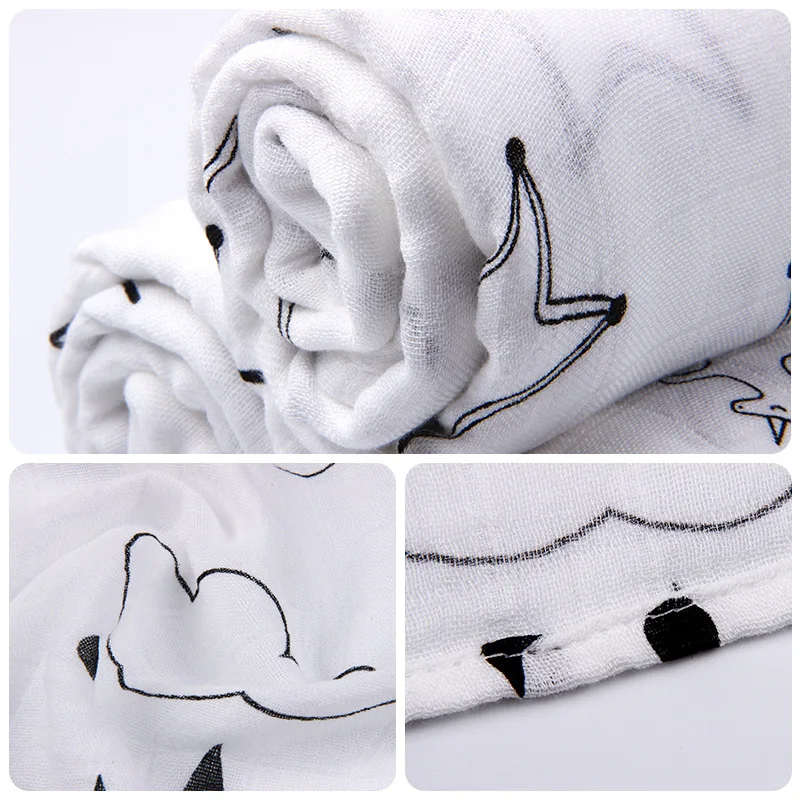 Billige 2018 neue Infant Baby Decke Neugeborenen Baby Bettwäsche Musselin Decke Swaddle Bambus Baumwolle Weiche Baby Bad Handtuch Swaddle Decken