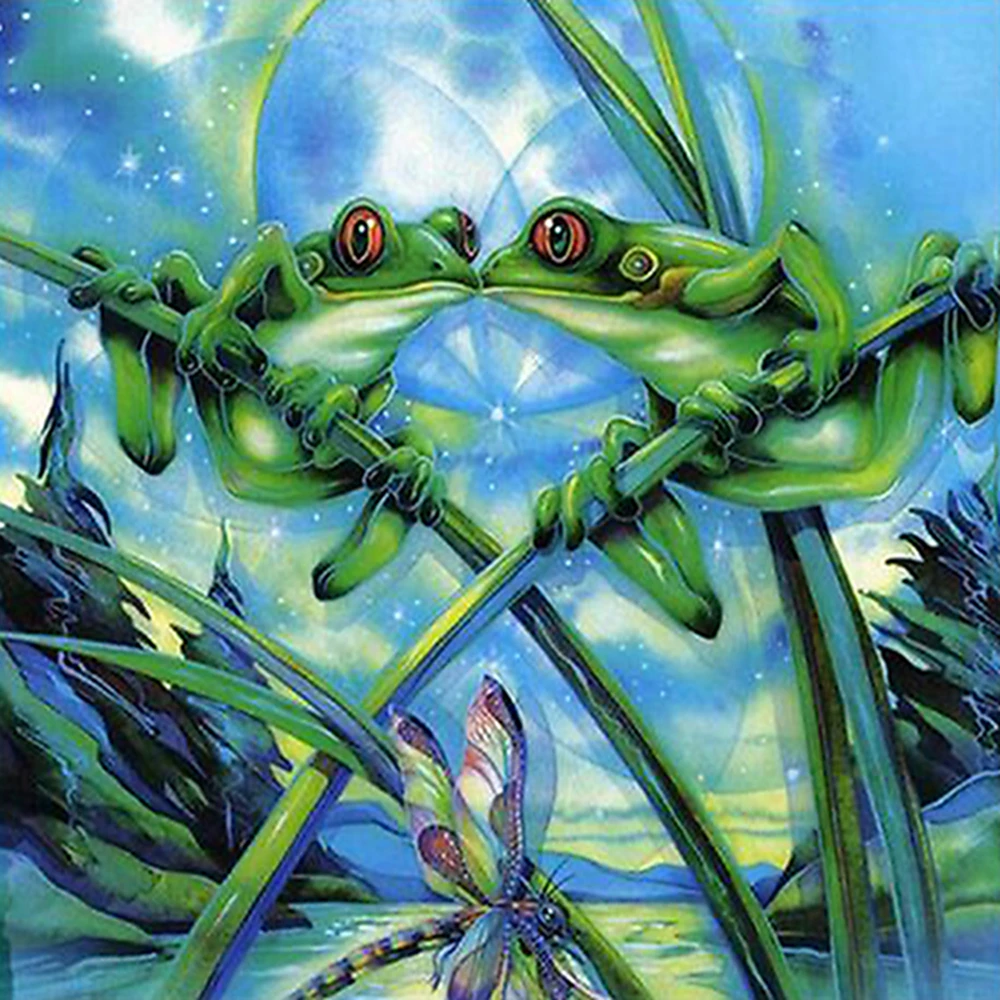 Diamond Embroidery,Full,Frog,Animal,5D,Diamond Painting,Mosaic