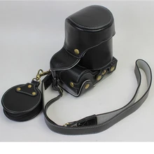 Фабрика натуральной кожи Камера сумка+ ремень для sony Альфа A6500 16-70 мм объектив черного цвета с батарейным отсеком