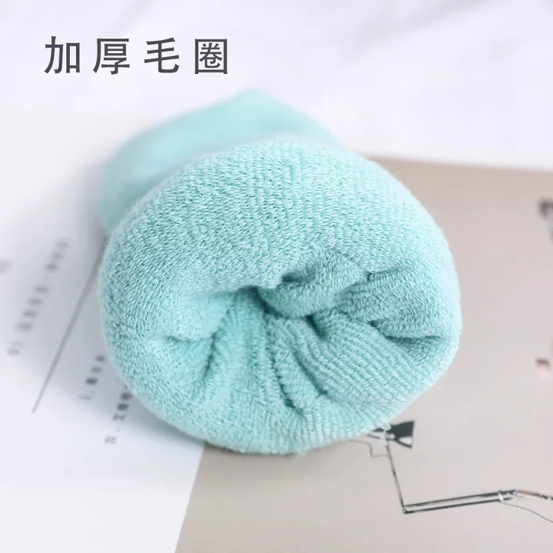 Женские осенне-зимние теплые женские хлопковые плотные теплые шерстяные одноцветные носки разных цветов