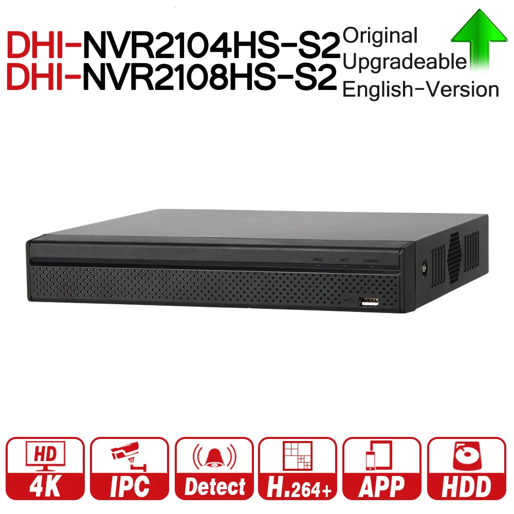

DH NVR2104HS-S2 NVR2108HS-S2 4/8 Channel Compact 1U Lite Network Video Recorder With SATA Interface Support H264+ IP Camera