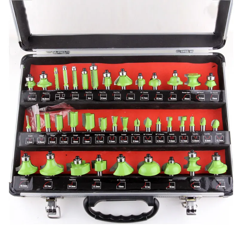 40PCS 8mm Shank Woodworking Cutting Tools 8mm Engraving machine bits