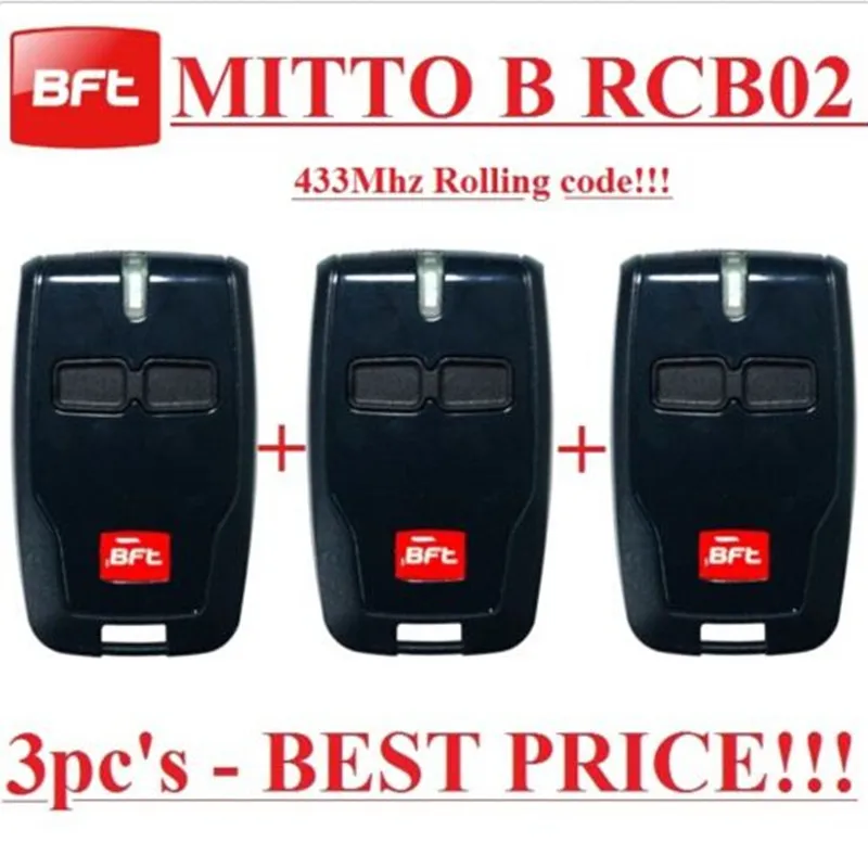 Free Shipping 3 X Bft Mitto 433 92mhz Remote Control For Bft Mitto 433 92mhz Remote Control