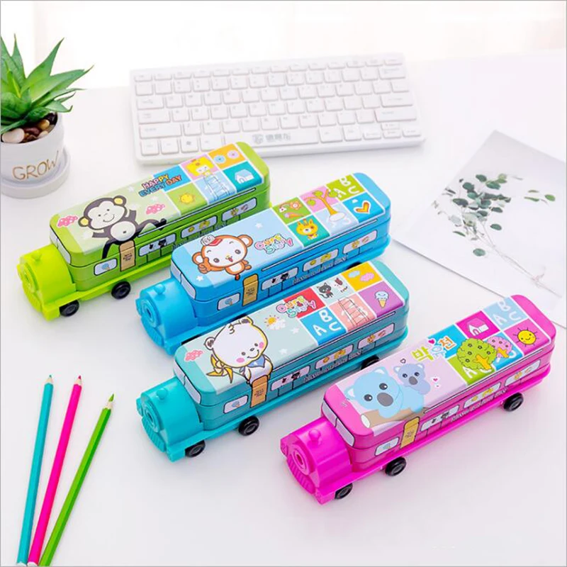 1PCS New three layer stationery box children's stationery