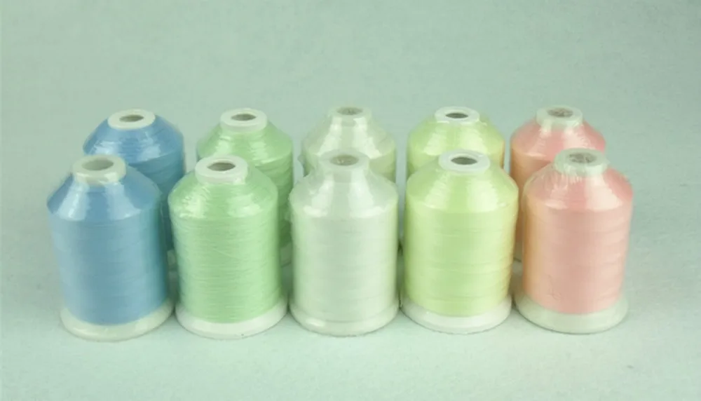 

Nylon Glow in the dark thread Luminous Thread Moonlight Thread For Knitting Embroidery Machine, 1000m *10 , Free Shipping